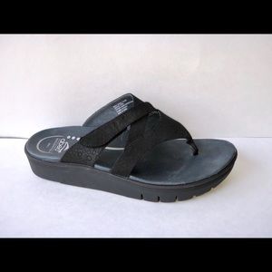 ABEO Magic Black Leather Thong Sandal Sz 11